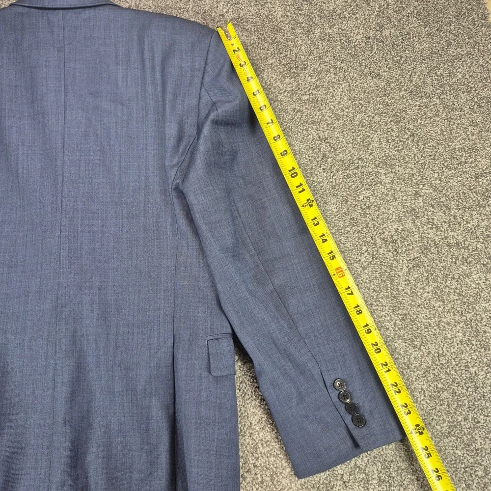 Calvin Klein Suit Mens 38R Blue 100% Wool 2-Piece Blazer and Pants 32x29